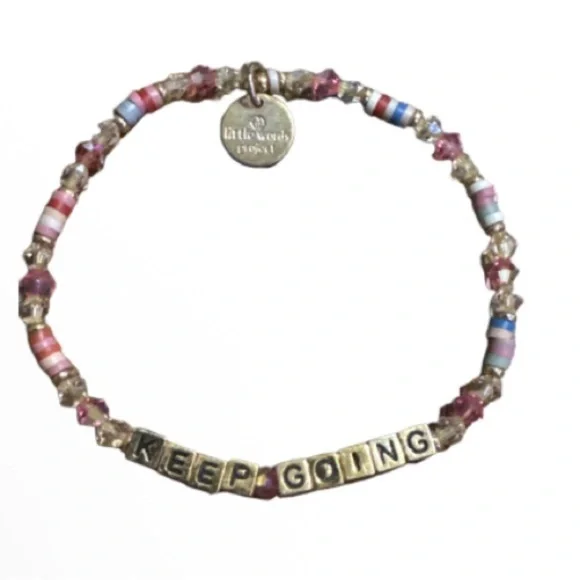 Little words project Beaded Inspirational Bracelets -grateful keep going - Picture 4 of 7